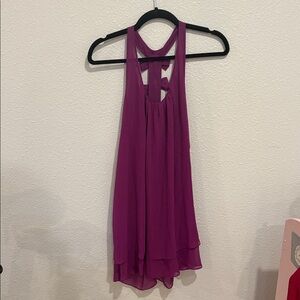 In Bloom Sleeveless Chiffon Tunic in Magenta